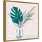 Sunday Palms (Monstera leaf) by Isabelle Z 16-in. W x 16-in. H. Canvas Wall Art Print Framed in Gold